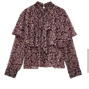 Zara print blouse.